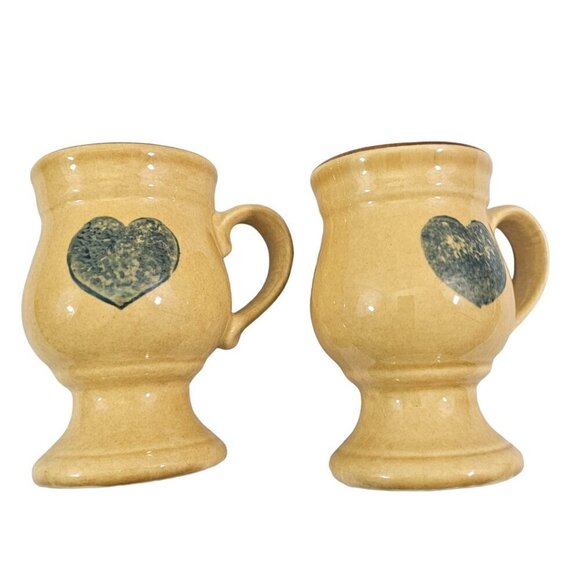 Pfaltzgraff America MAFA Folk Art Pedestal 9 Oz Footed Stoneware Mug – Set of 2 - Picture 11 of 16